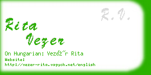 rita vezer business card